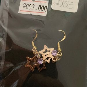 Long star earrings